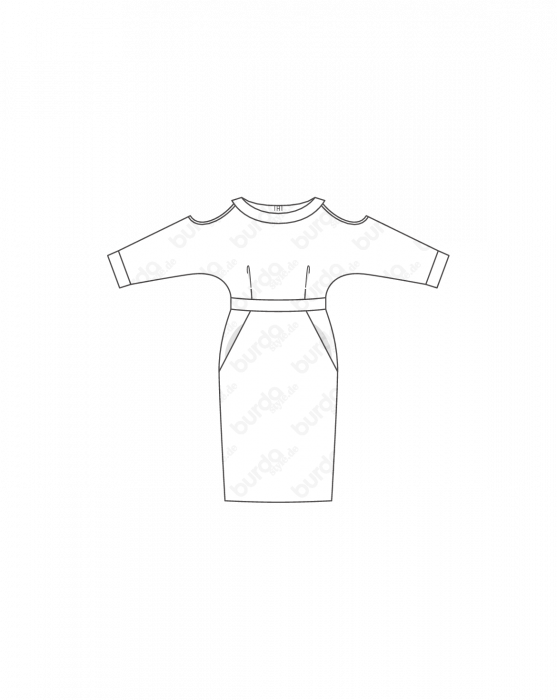الگو لباس سرشانه باز