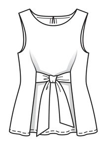 تاپ زنانه با الگو